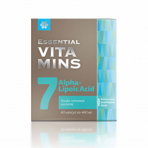 Essential Vitamins. Алфа-липоева киселина, 60 капсули