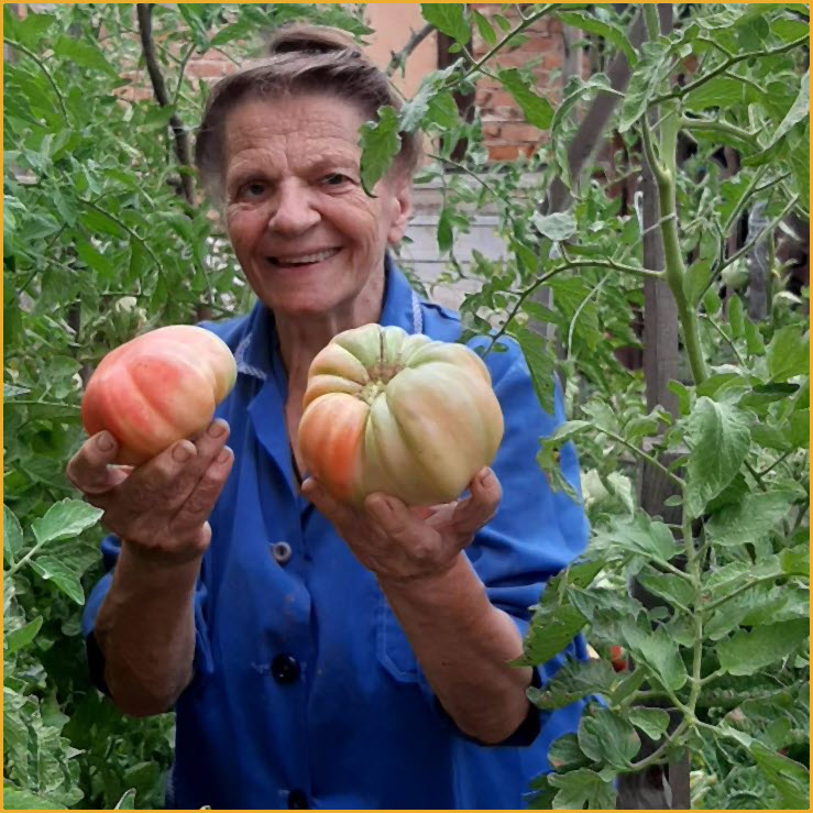 Mama in the garden