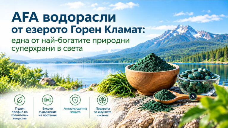 AquaSource Organic Algae органични AFA водорасли от езерото Горен Кламат
